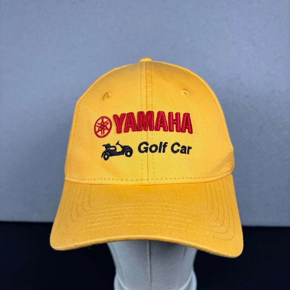 Yamaha Golf Car Embroidered Hat Yellow Adjustable Baseball Cap Retro Adult OSFM